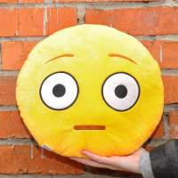 фотография Подушка Emoji «Flushed Face Emoji» 27 см ярко-желтая  - 400 р.