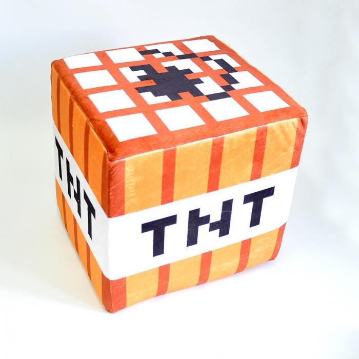 фотография Подушка Блок TNT Minecraft 30х30 см  - 1190 р.