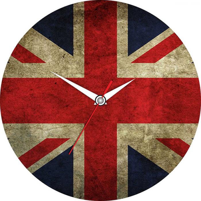 фотография Часы Английскияй флаг d=28см стеклянные  - 1050 р.