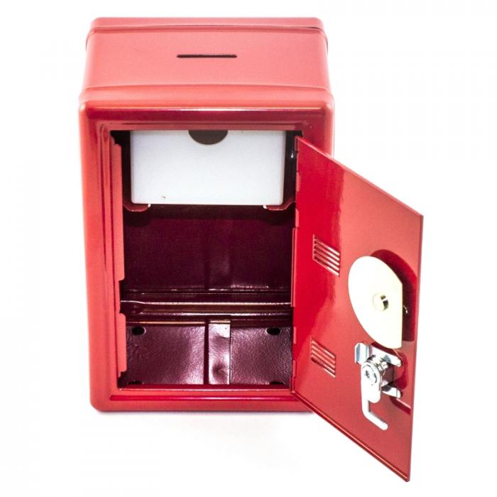 фотография Копилка сейф с ключом красная металл  - 1500 р.