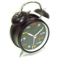 фотография Часы будильник D-11,6 см формулы на циферблате черный корпус  - 900 р.