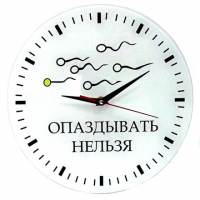 фотография Часы Опаздывать нельзя Стеклянные  - 1050 р.